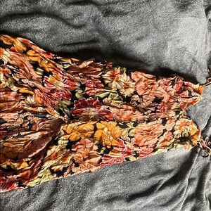 MINKPINK Floral Maxi Dress - Black, Red, Yellow